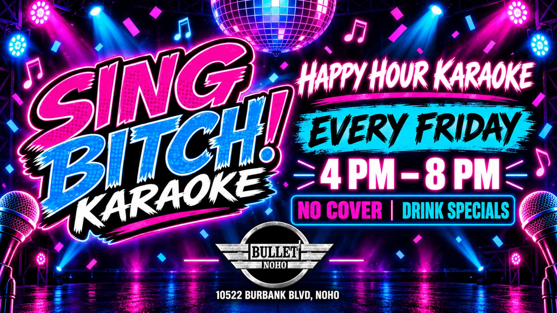 HAPPY HOUR DRAG KARAOKE: Fridays, 4:00 PM to 8:00 PM! No Cover.