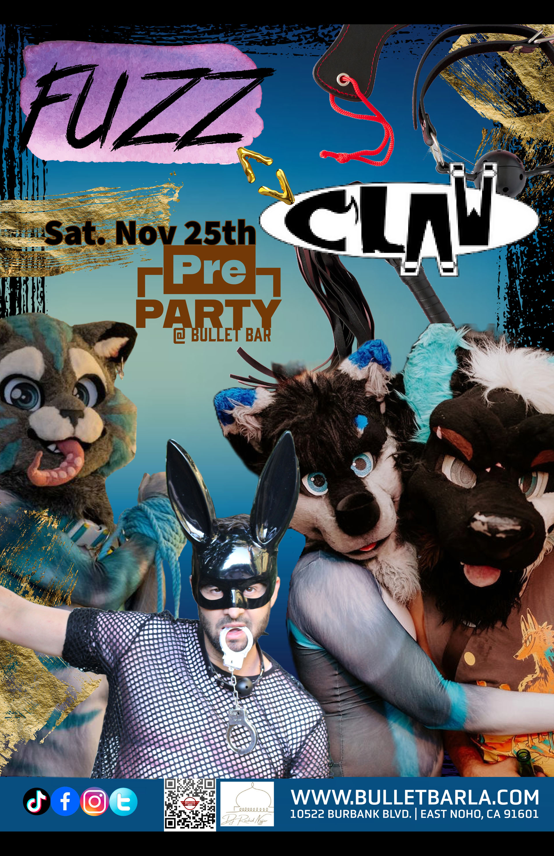 THE BULLET BAR Proudly Hosts FUZZ CLAW PRE-PARTY: Saturday, 11/25/23 at 9:00 PM! $7 cover.