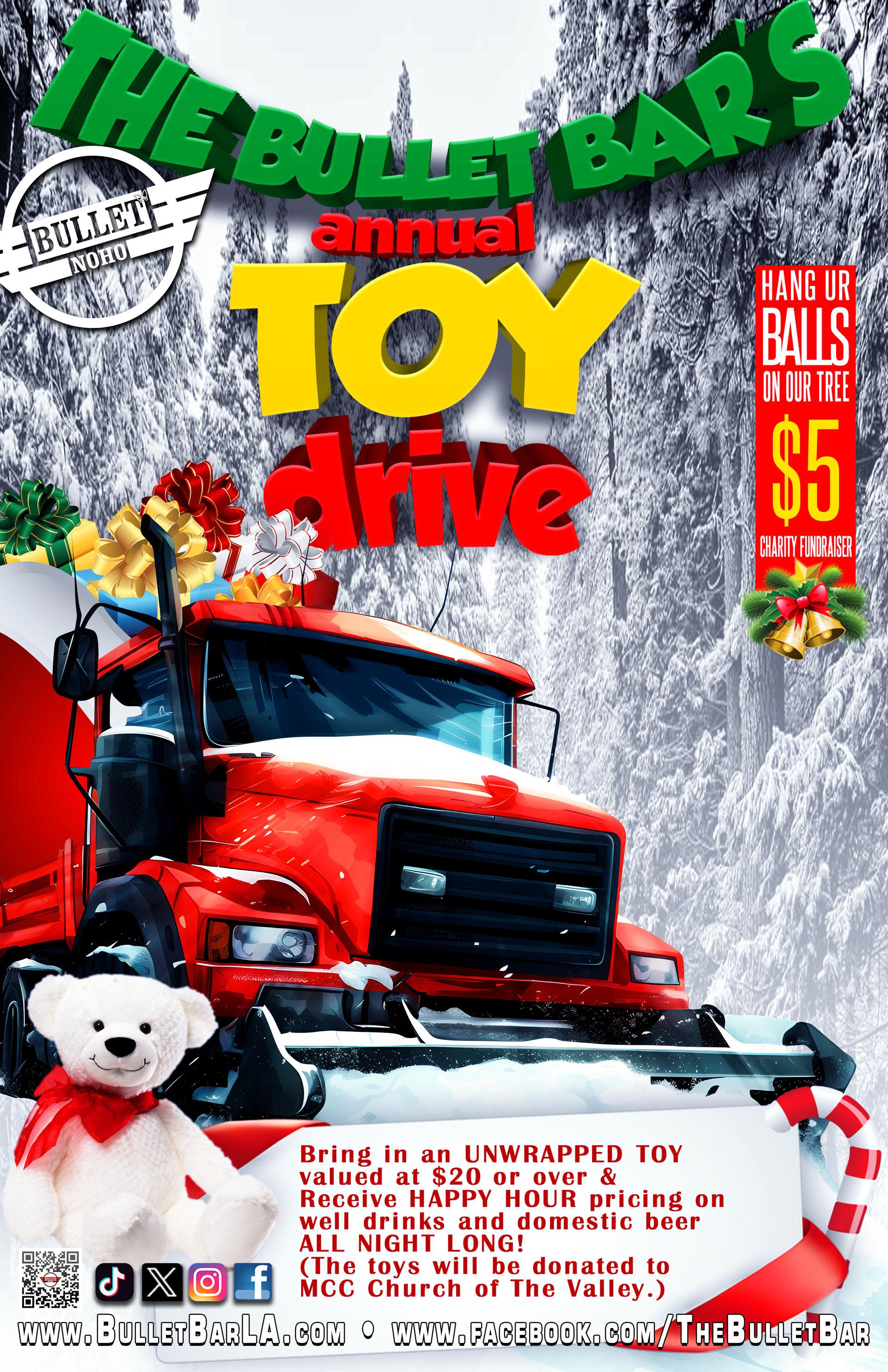 The Bullet Bar's Annual Toy Drive: December 2024!