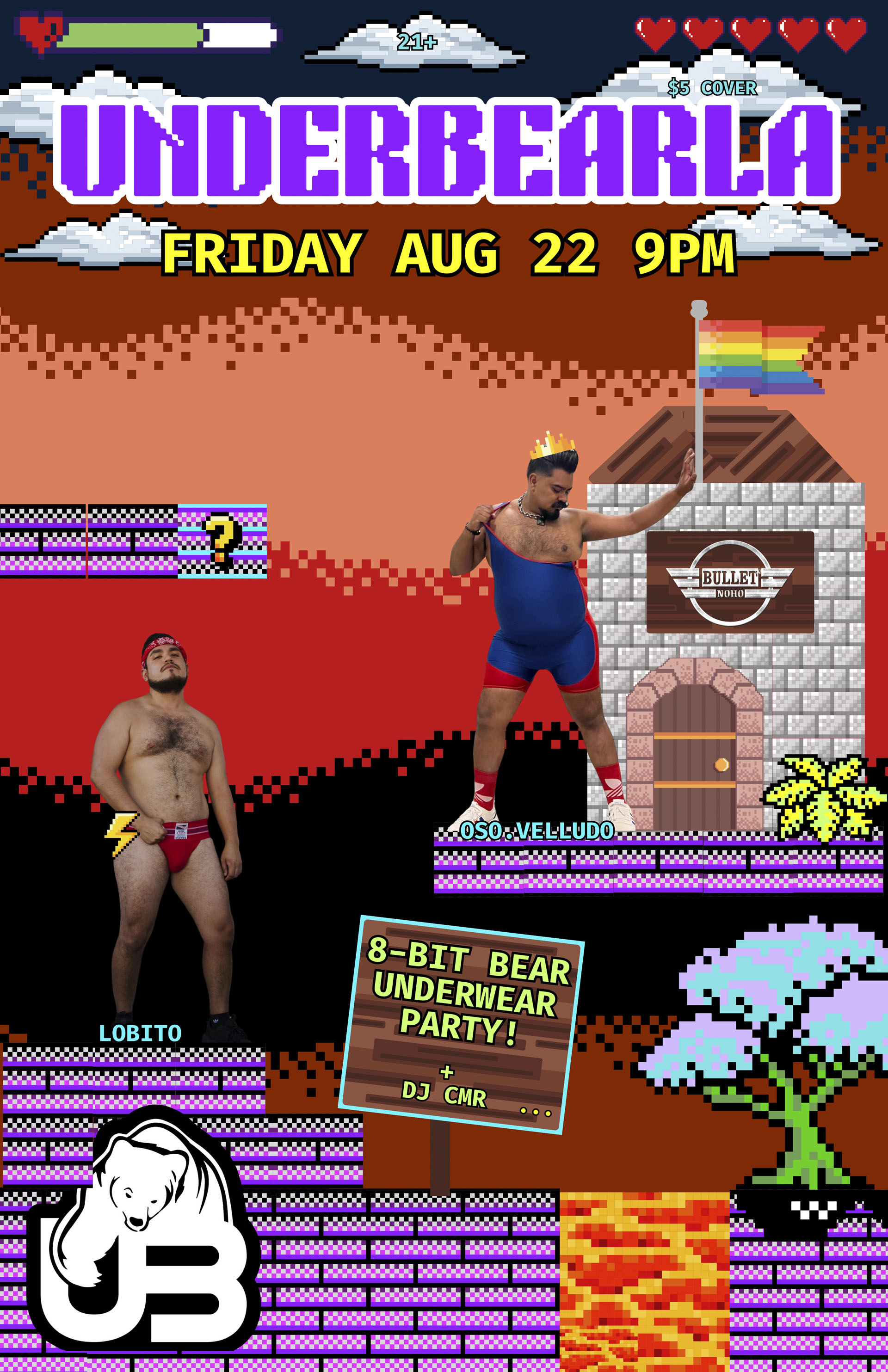 The Bullet Bar and UnderBearParty.com Present UNDERBEAR LA: Friday, 08/23/25 at 9:00 PM! Featuring DJ CMR! $5 Cover.