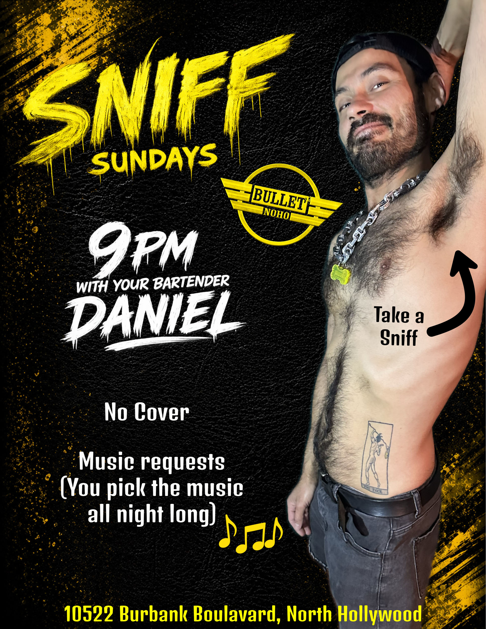 SNIFF SUNDAYS with your BARTENDER DANIEL: Sundays at 9:00 PM. No cover.